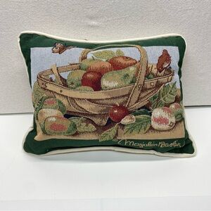 Marjolein Bastin Tapestry Throw Pillow Fruit Basket Butterfly Bird Design READ